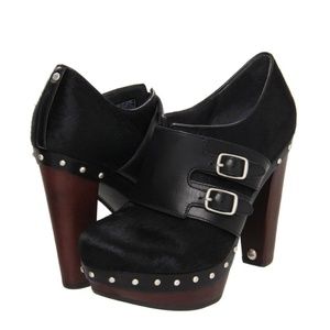 Nwob Ugg illana fur ankle bootie with leather